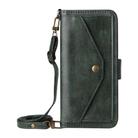 For Asus ROG Phone 9 / 9 Pro Multi-card Slots Crossbody Cowhide Leather Phone Case(Green) - 2