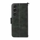For Sony Xperia 1 VI Multi-card Slots Crossbody Cowhide Leather Phone Case(Green) - 3