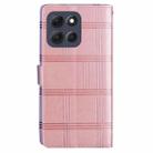 For Motorola Moto G86 5G Embossed Checkered Leather Phone Case(Pink) - 3