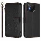 For ASUS ROG Phone 8 / 8 Pro Butterfly Love Flower Multi-card Zipper Wallet Leather Phone Case(Black) - 2