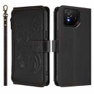 For ASUS ROG Phone 9 / 9 Pro Butterfly Love Flower Multi-card Zipper Wallet Leather Phone Case(Black) - 2
