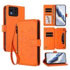 For ASUS Zenfone 11 Ultra Butterfly Love Flower Multi-card Zipper Wallet Leather Phone Case(Orange) - 1