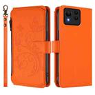 For ASUS Zenfone 11 Ultra Butterfly Love Flower Multi-card Zipper Wallet Leather Phone Case(Orange) - 2