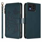 For ASUS Zenfone 11 Ultra Butterfly Love Flower Multi-card Zipper Wallet Leather Phone Case(Dark Green) - 2