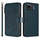 For ASUS Zenfone 12 Ultra Butterfly Love Flower Multi-card Zipper Wallet Leather Phone Case(Dark Green) - 2