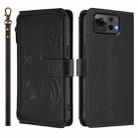 For ASUS Zenfone 12 Ultra Butterfly Love Flower Multi-card Zipper Wallet Leather Phone Case(Black) - 2