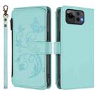 For ASUS Zenfone 12 Ultra Butterfly Love Flower Multi-card Zipper Wallet Leather Phone Case(Mint Green) - 2