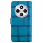 For Redmi 14C 5G Embossed Checkered Leather Phone Case(Blue) - 3
