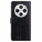 For Redmi 14C 5G Embossed Checkered Leather Phone Case(Black) - 3