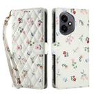 For Honor 400 Global 156.5mm Flower Pattern Buckle Leather Phone Case with Lanyard(Pink Flowers) - 2