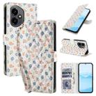 For Honor 400 Global 156.5mm Flower Pattern Buckle Leather Phone Case with Lanyard(Florals) - 1
