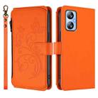 For Blackview A52 / A52 Pro Butterfly Love Flower Multi-card Zipper Wallet Leather Phone Case(Orange) - 2