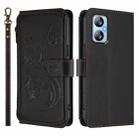 For Blackview A52 / A52 Pro Butterfly Love Flower Multi-card Zipper Wallet Leather Phone Case(Black) - 2