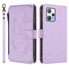 For Blackview A53 Butterfly Love Flower Multi-card Zipper Wallet Leather Phone Case(Light Purple) - 2