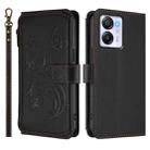 For Blackview Oscal Modern 8 / Color 8 Butterfly Love Flower Multi-card Zipper Wallet Leather Phone Case(Black) - 2