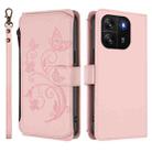 For Blackview Wave 6C Butterfly Love Flower Multi-card Zipper Wallet Leather Phone Case(Pink) - 2