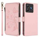 For Blackview Wave 8C / 8 Butterfly Love Flower Multi-card Zipper Wallet Leather Phone Case(Pink) - 2