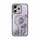 For iPhone 13 Pro ABEEL Ice Fox Series Magsafe Heat Sink Cooling Phone Case(Pink Purple) - 2