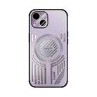 For iPhone 15 ABEEL Ice Fox Series Magsafe Heat Sink Cooling Phone Case(Pink Purple) - 2