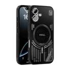 For iPhone 16 ABEEL Ice Fox Series Magsafe Heat Sink Cooling Phone Case(Black) - 1