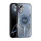 For iPhone 16 ABEEL Ice Fox Series Magsafe Heat Sink Cooling Phone Case(Blue) - 1