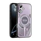 For iPhone 16 ABEEL Ice Fox Series Magsafe Heat Sink Cooling Phone Case(Pink Purple) - 1