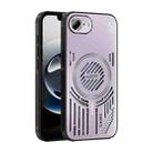 For iPhone 16e ABEEL Ice Fox Series Magsafe Heat Sink Cooling Phone Case(Pink Purple) - 1