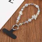Starry Sky Bead Chain Phone Anti-lost Short Lanyard(Blue) - 1