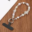 Starry Sky Bead Chain Phone Anti-lost Short Lanyard(White) - 1