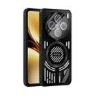 For vivo X200 ABEEL Ice Fox Series Magsafe Heat Sink Cooling Phone Case(Black) - 1