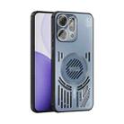 For OPPO Reno 14 Pro Global ABEEL Ice Fox Series Magsafe Heat Sink Cooling Phone Case(Blue) - 1
