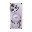 For Huawei Pura 80 5G ABEEL Ice Fox Series Magsafe Heat Sink Cooling Phone Case(Pink Purple) - 2