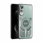 For Samsung Galaxy S25 Edge 5G ABEEL Ice Fox Series Magsafe Heat Sink Cooling Phone Case(Light Green) - 1