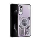 For Samsung Galaxy S25 Edge 5G ABEEL Ice Fox Series Magsafe Heat Sink Cooling Phone Case(Pink Purple) - 1
