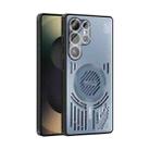 For Samsung Galaxy S25 Ultra 5G ABEEL Ice Fox Series Magsafe Heat Sink Cooling Phone Case(Blue) - 1