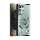 For Samsung Galaxy S25 Ultra 5G ABEEL Ice Fox Series Magsafe Heat Sink Cooling Phone Case(Light Green) - 1