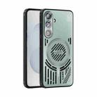 For Samsung Galaxy S25 5G ABEEL Ice Fox Series Magsafe Heat Sink Cooling Phone Case(Light Green) - 1