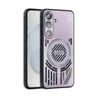 For Samsung Galaxy S25 5G ABEEL Ice Fox Series Magsafe Heat Sink Cooling Phone Case(Pink Purple) - 1