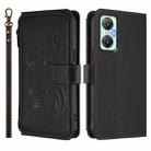 For Infinix Hot 20 5G Butterfly Love Flower Multi-card Zipper Wallet Leather Phone Case(Black) - 2
