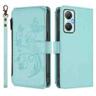 For Infinix Hot 20 5G Butterfly Love Flower Multi-card Zipper Wallet Leather Phone Case(Mint Green) - 2
