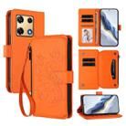 For Infinix Note 30 Pro 4G Butterfly Love Flower Multi-card Zipper Wallet Leather Phone Case(Orange) - 1