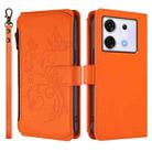 For Infinix Zero 30 5G Butterfly Love Flower Multi-card Zipper Wallet Leather Phone Case(Orange) - 2