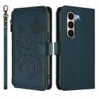 For Itel A95 5G Butterfly Love Flower Multi-card Zipper Wallet Leather Phone Case(Dark Green) - 2