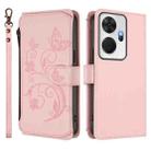 For Itel P55+ Butterfly Love Flower Multi-card Zipper Wallet Leather Phone Case(Pink) - 2