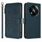For Itel RS4 / S666LN Butterfly Love Flower Multi-card Zipper Wallet Leather Phone Case(Dark Green) - 2
