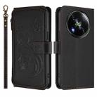 For Itel RS4 / S666LN Butterfly Love Flower Multi-card Zipper Wallet Leather Phone Case(Black) - 2