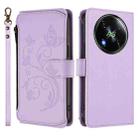 For Itel RS4 / S666LN Butterfly Love Flower Multi-card Zipper Wallet Leather Phone Case(Light Purple) - 2