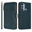 For Itel S17 / S661W / Vision 3 Butterfly Love Flower Multi-card Zipper Wallet Leather Phone Case(Dark Green) - 2