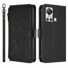 For Itel S18 / Vision 4 Butterfly Love Flower Multi-card Zipper Wallet Leather Phone Case(Black) - 2