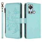 For Itel S18 / Vision 4 Butterfly Love Flower Multi-card Zipper Wallet Leather Phone Case(Mint Green) - 2